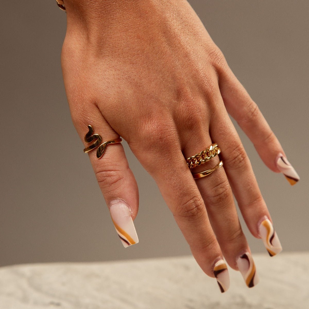 Twisted Ring Plated in 18K Gold