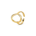 Abstract Organic Outline Ring Plated in 18K Gold