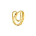 Adjustable Ava Abstract Ring Plated in 18K Gold