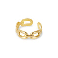 Adjustable Ring Link Plated in 18K Gold