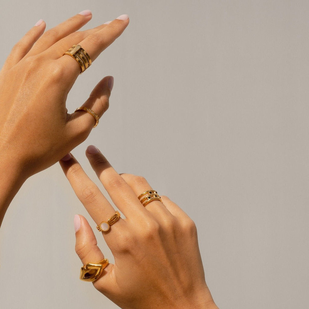 Adjustable Melina Ring Plated in 18K Gold