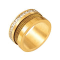 Gold-Plated Wire Ring with Crystals
