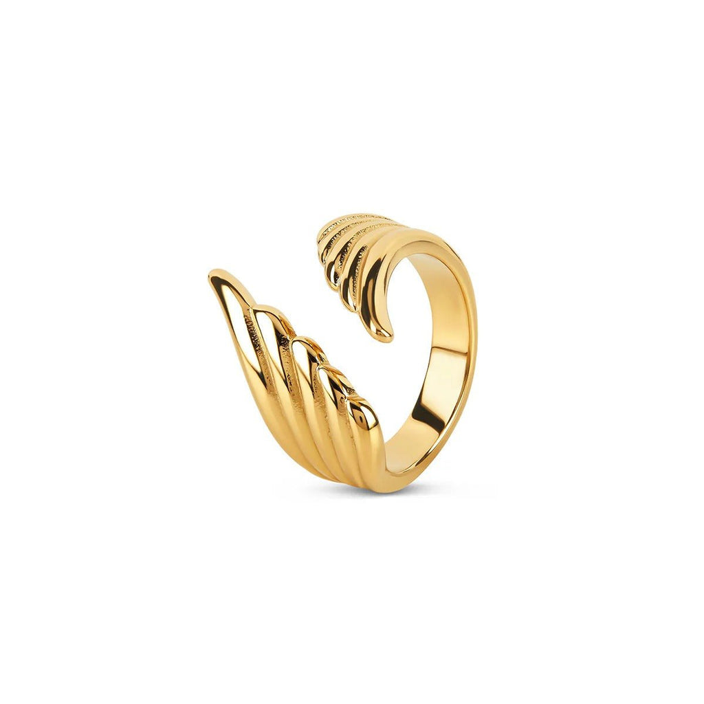 Adjustable Wings of Freedom Ring Plated in 18K Gold