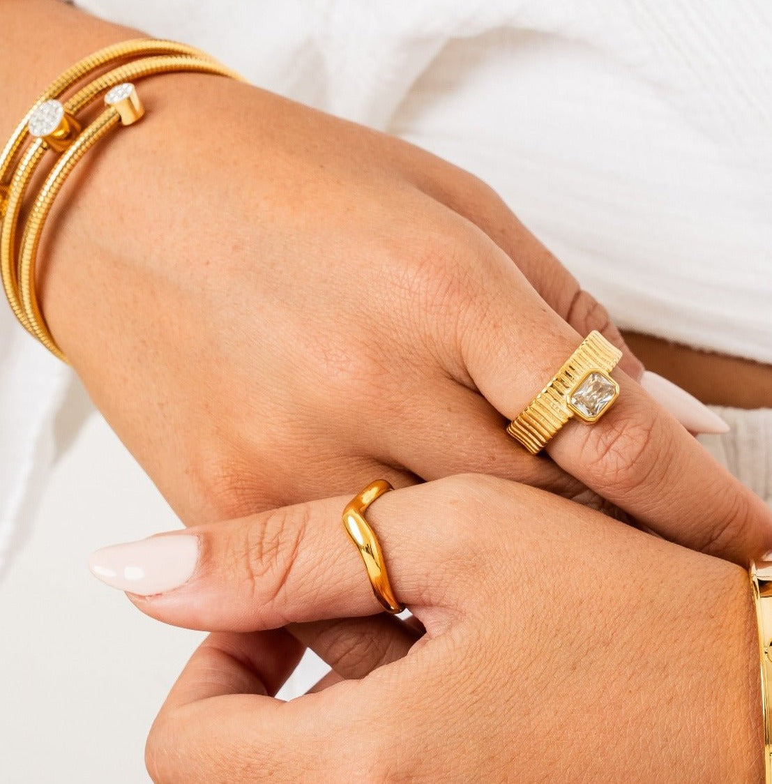 Aspen Ring Gold Plated in 18k