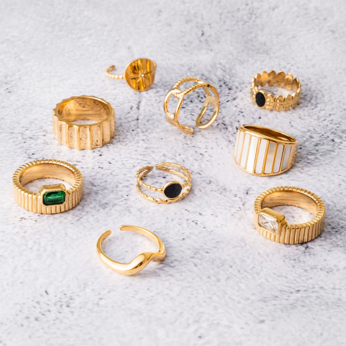 Aspen Ring Gold Plated in 18k