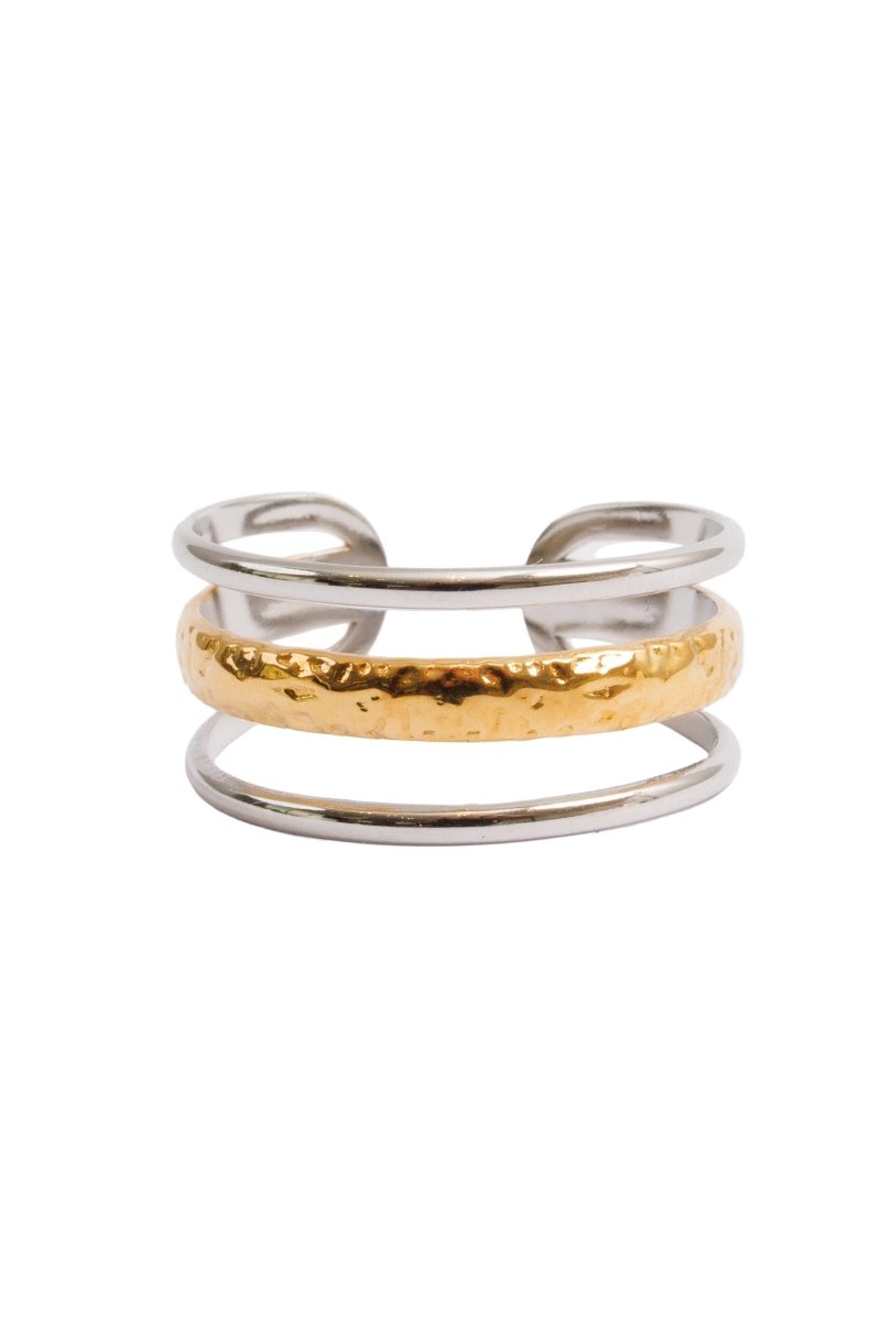 Adjustable Aura Ring with Gold and Silver Plating