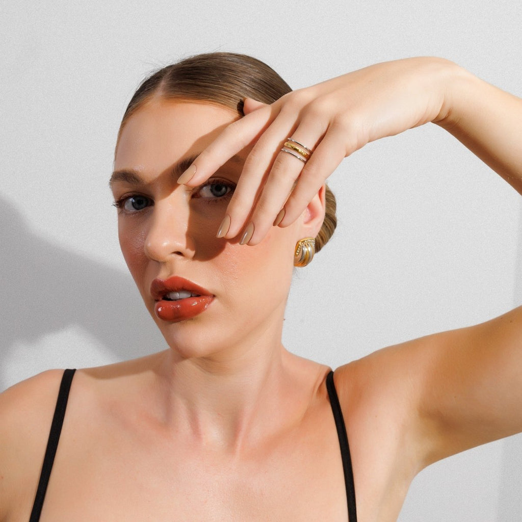 Adjustable Aura Ring with Gold and Silver Plating