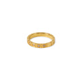 Gold-Plated Stone Block Ring 18K