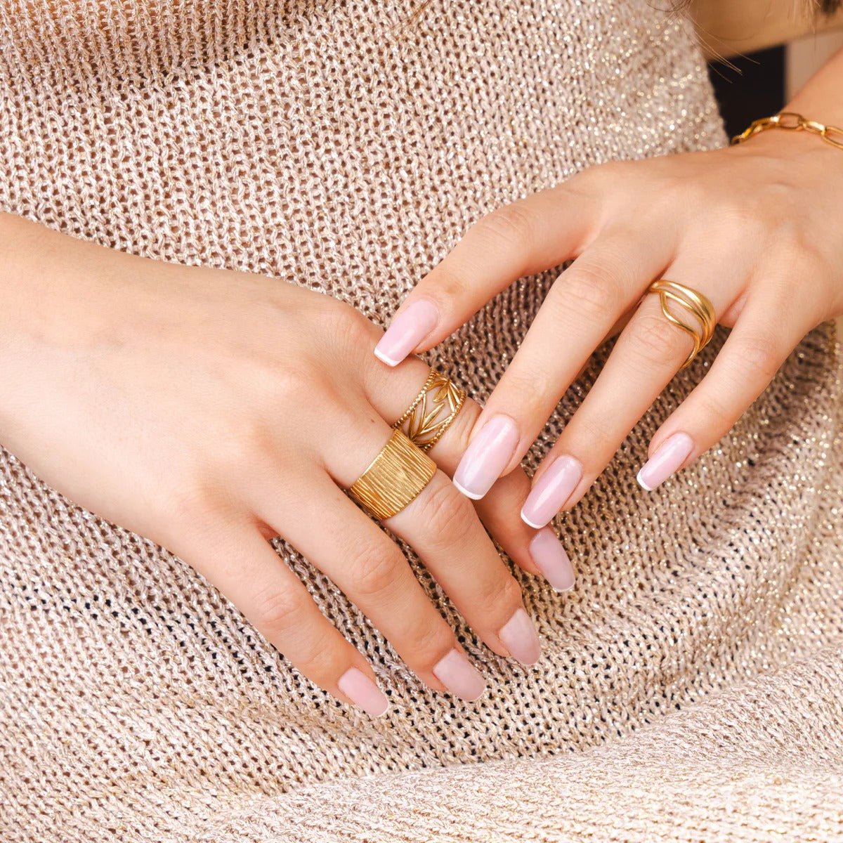 Adjustable Botanical Ring Plated in 18K Gold