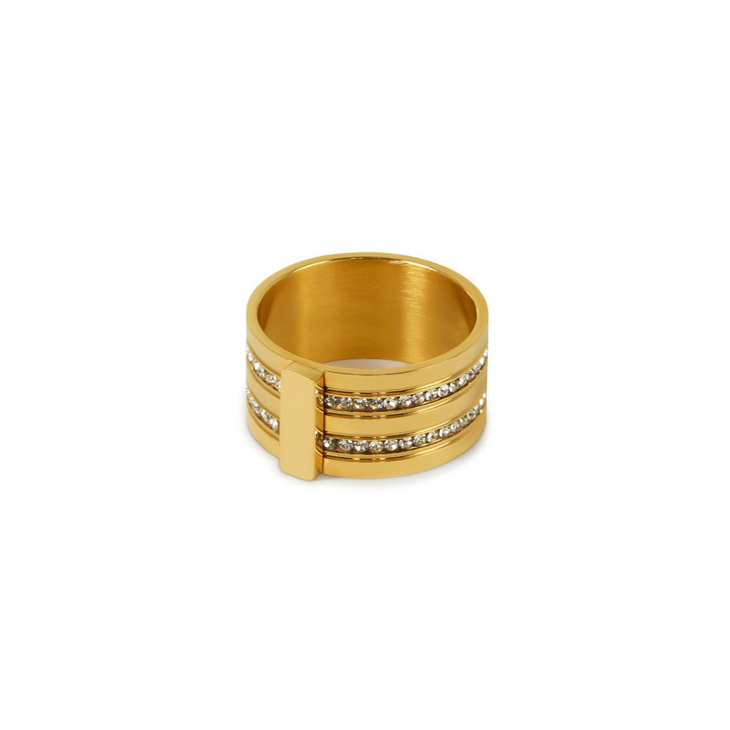 Caviar Stack Ring Plated in 18K Gold
