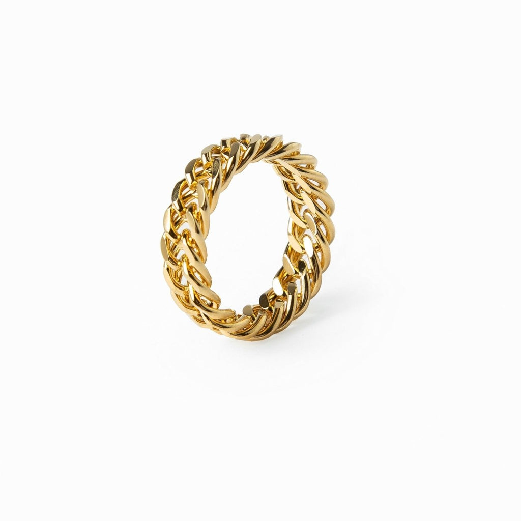 Gold-Plated Chain Ring 18K