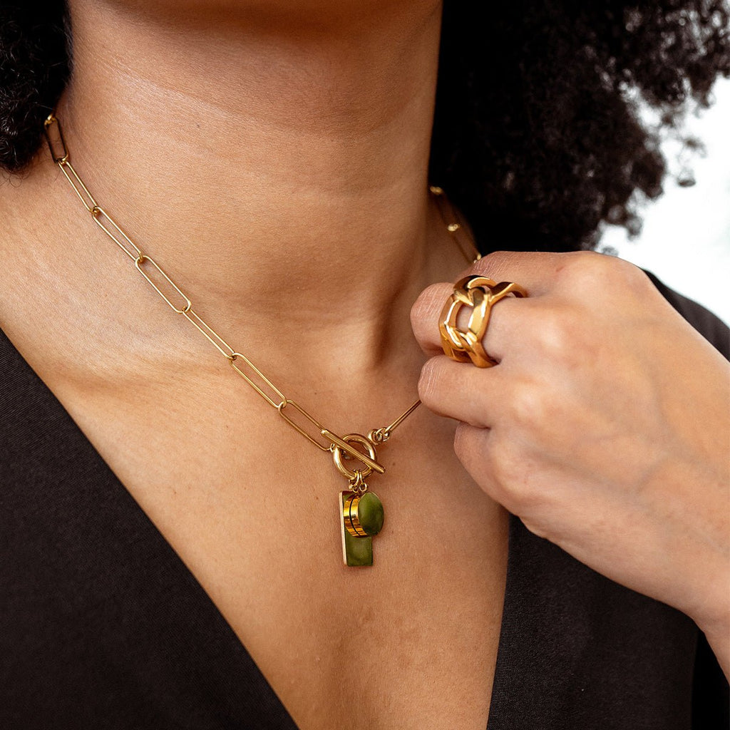 Double Ring Plated in 18K Gold