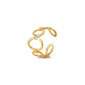 Adjustable Open Link Ring Plated in 18K Gold