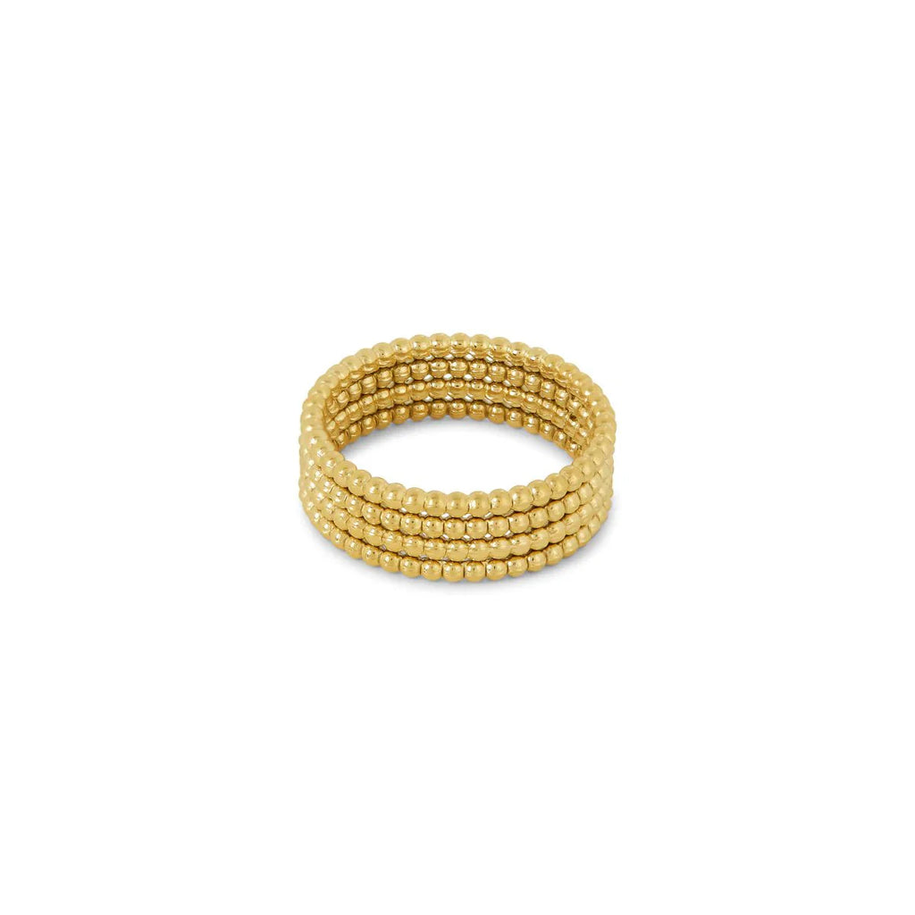 Iconic Bead Ring Gold Plated 18K