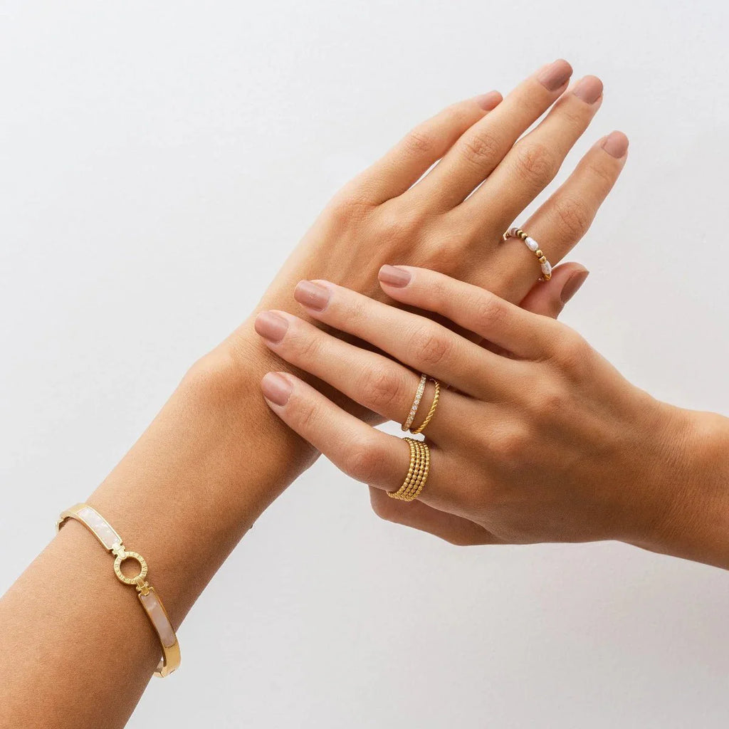 Iconic Bead Ring Gold Plated 18K