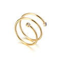 Fine Spiral Ring Plated in 18K Gold