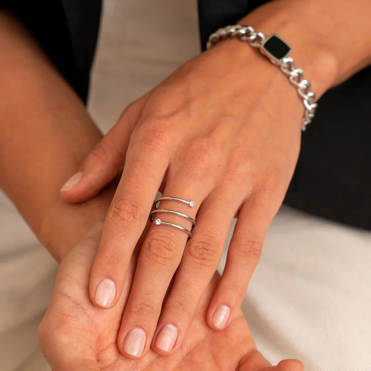 Spiral Fine Ring - Silver