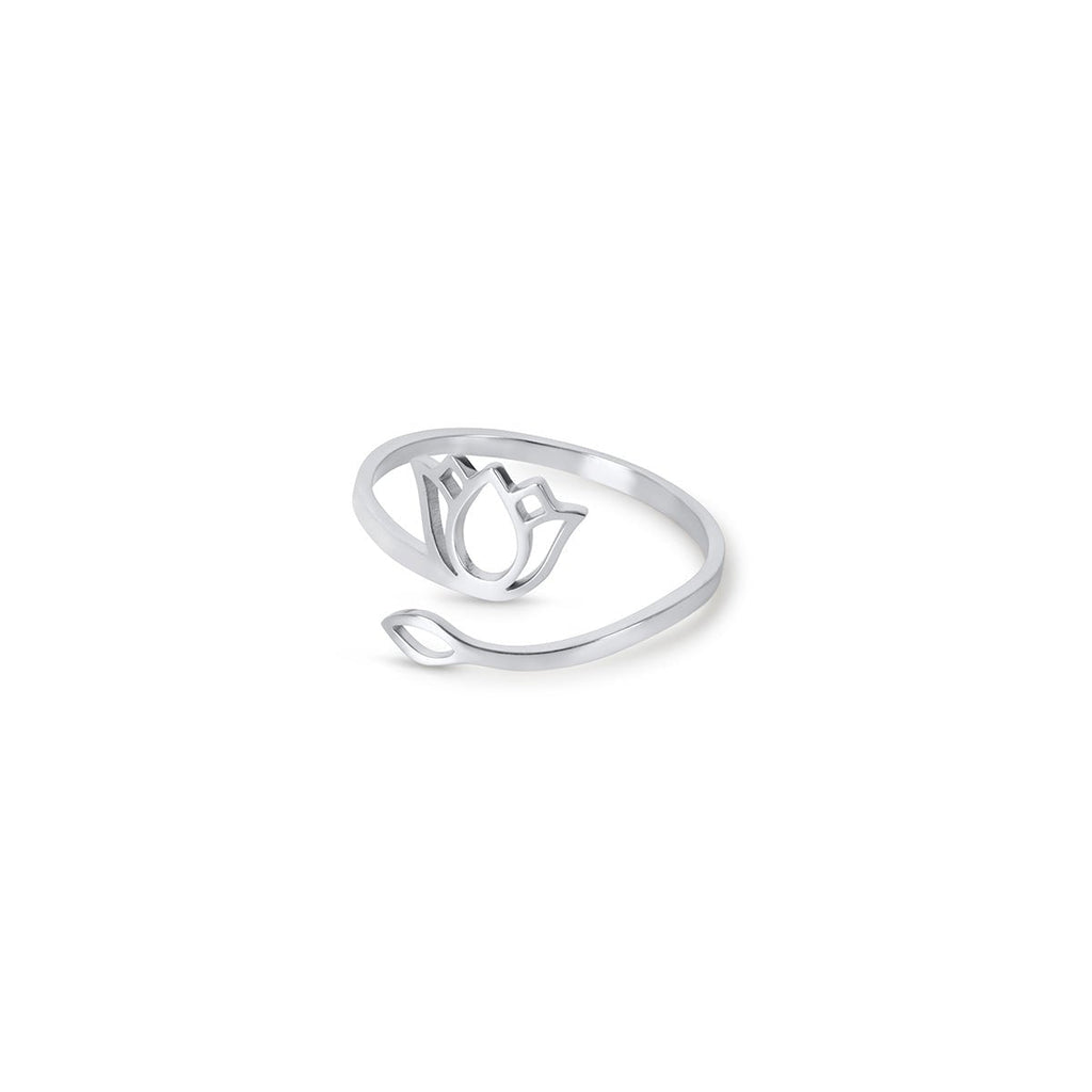 Lotus Flower Ring - Silver