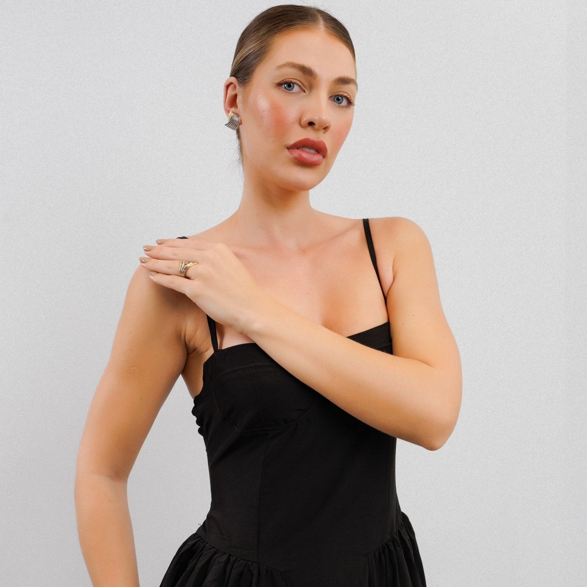 Adjustable Flow Ring with Gold and Silver Finish