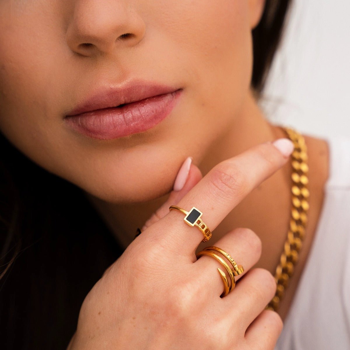 Gold-Plated Fusion Ring 18k