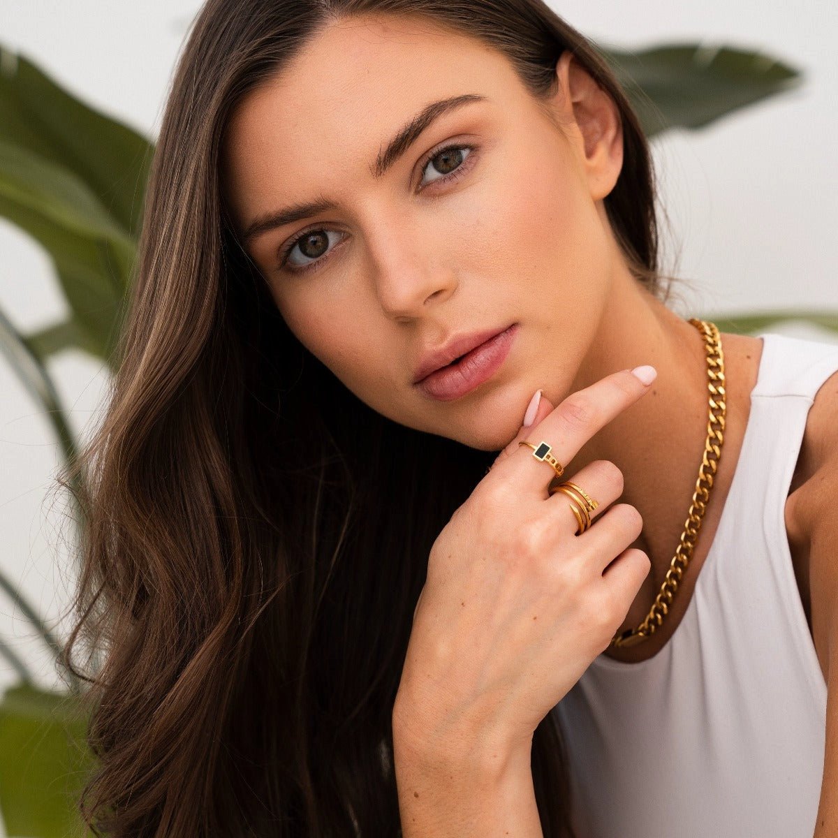 Gold-Plated Fusion Ring 18k