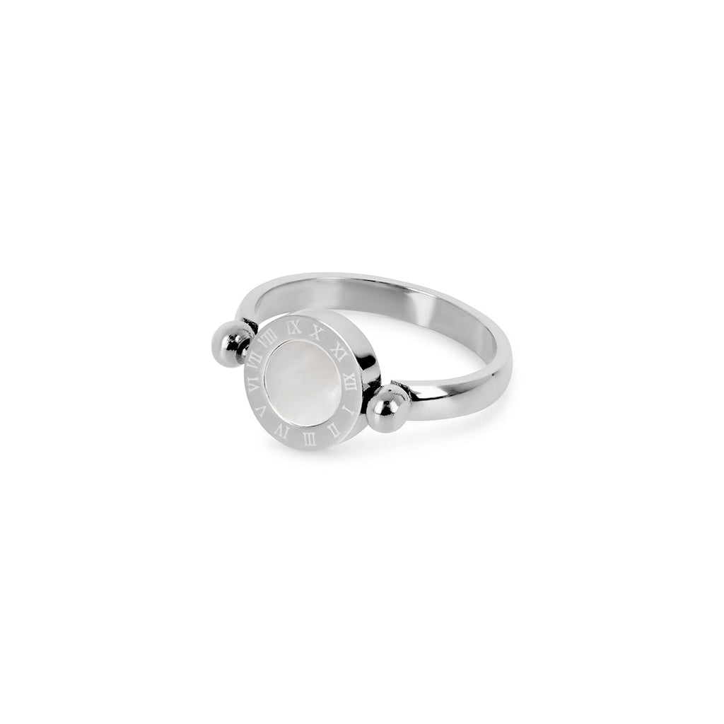 Rotating Roman Numeral Ring - Silver