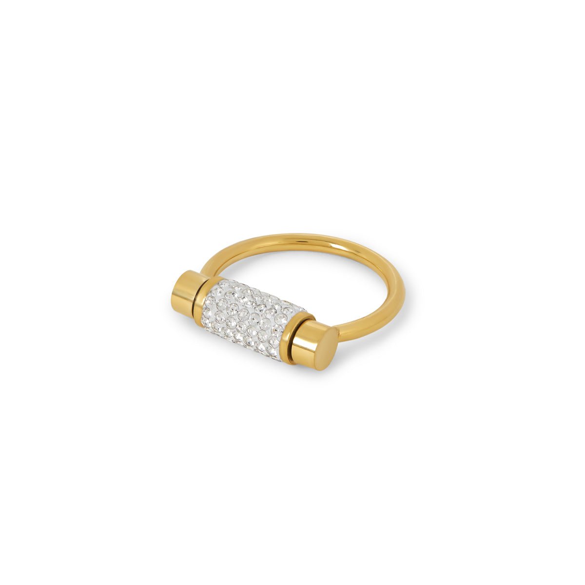 Glitz Ring Rotating Plated in 18K Gold