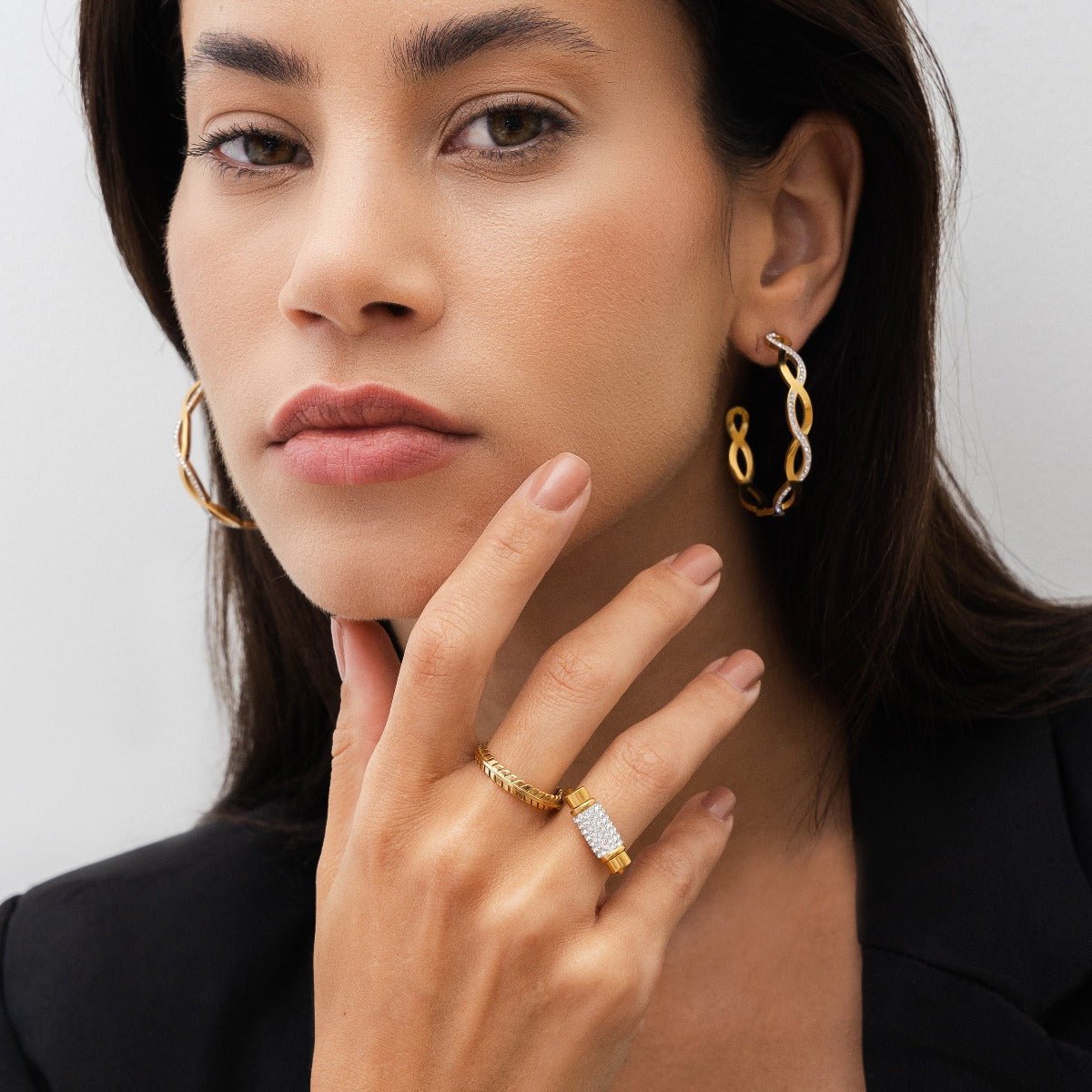 Glitz Ring Rotating Plated in 18K Gold