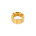 Gold-Plated Groove Ring 18k