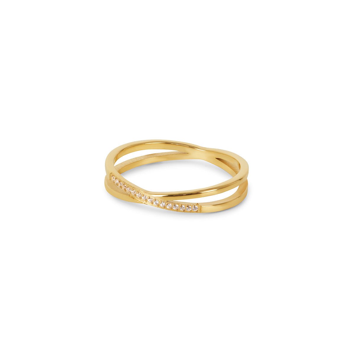 Double Lucia Ring Plated in 18k Gold