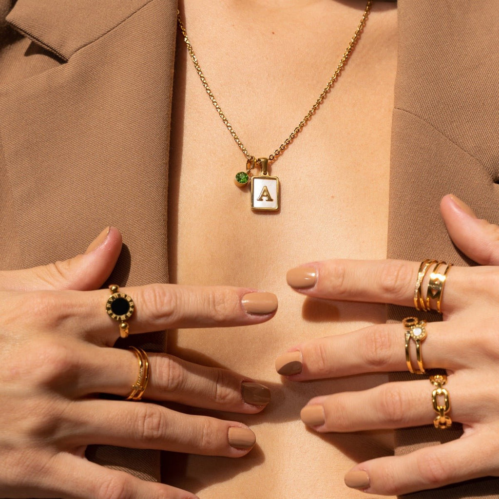 Adjustable Evil Eye Ring Plated in 18K Gold