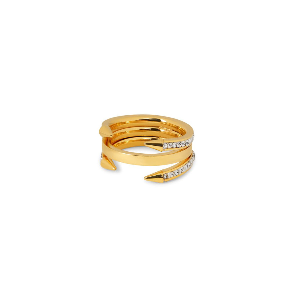 Nail Ring with Gold Plating 18K