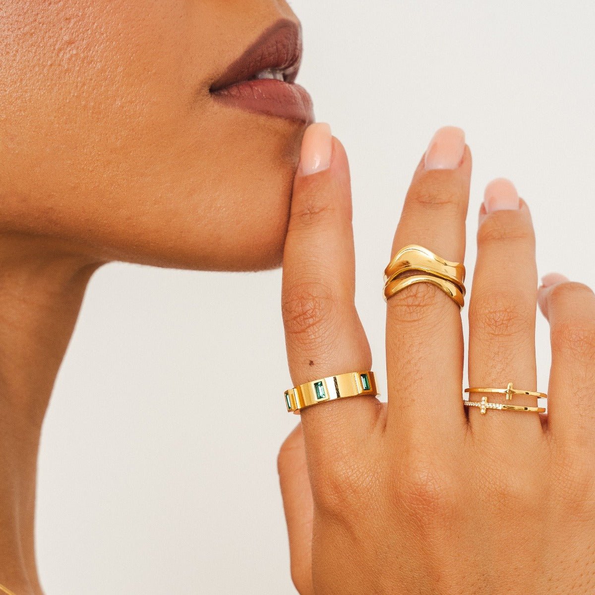 Prestige Cubic Ring Plated in 18K Gold