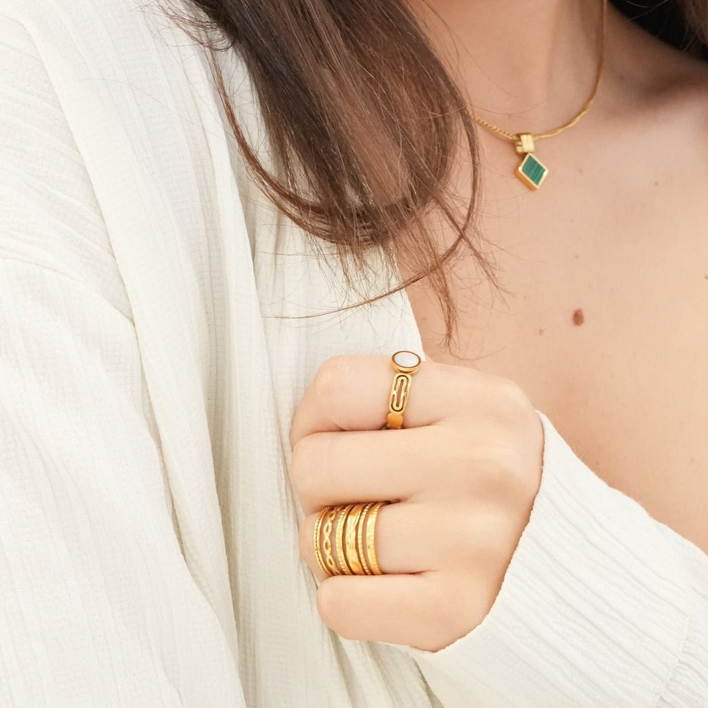 Adjustable Royale Ring Plated in 18k Gold