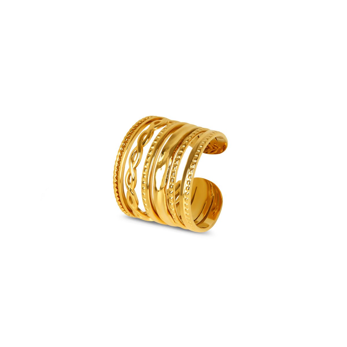 Adjustable Royale Ring Plated in 18k Gold