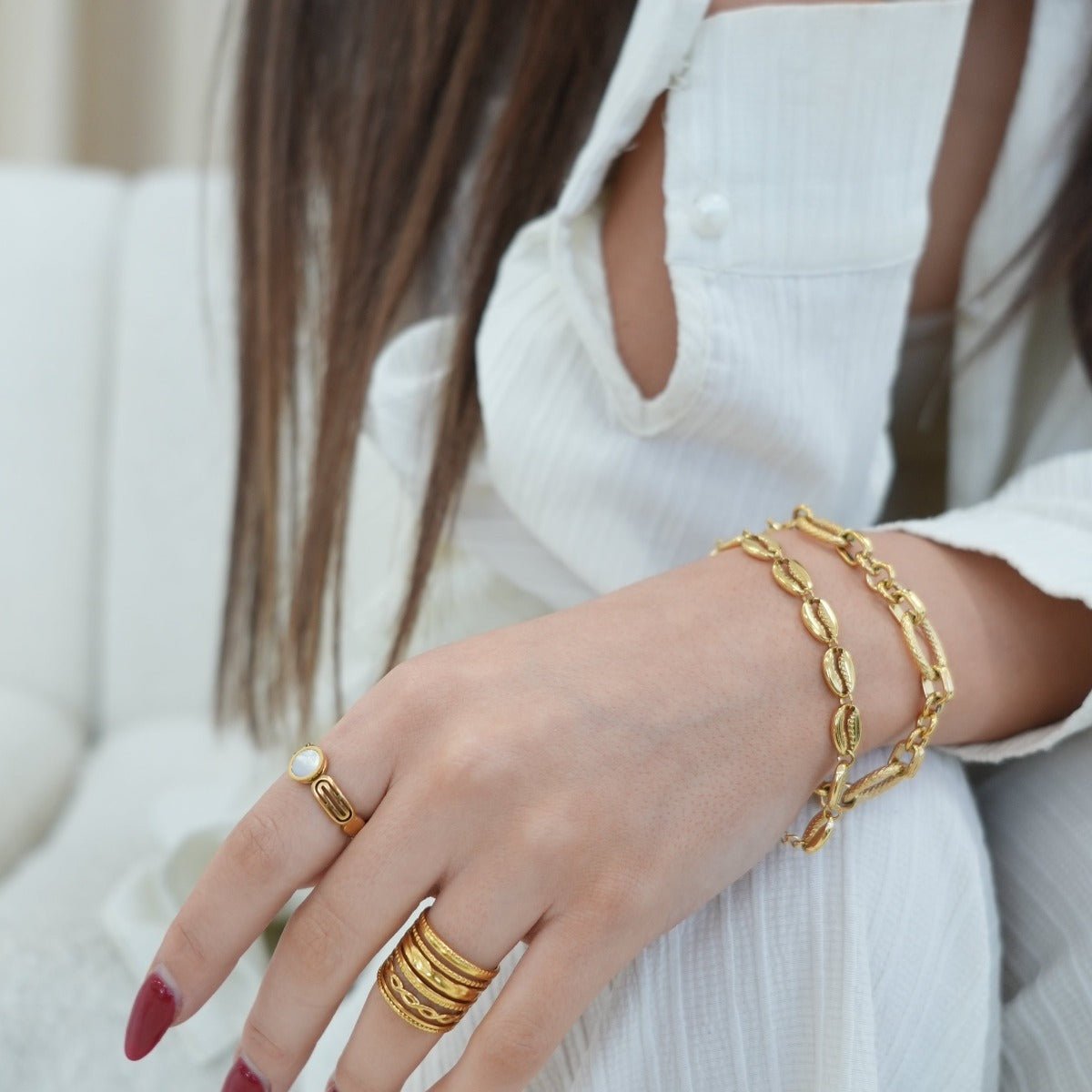 Adjustable Royale Ring Plated in 18k Gold