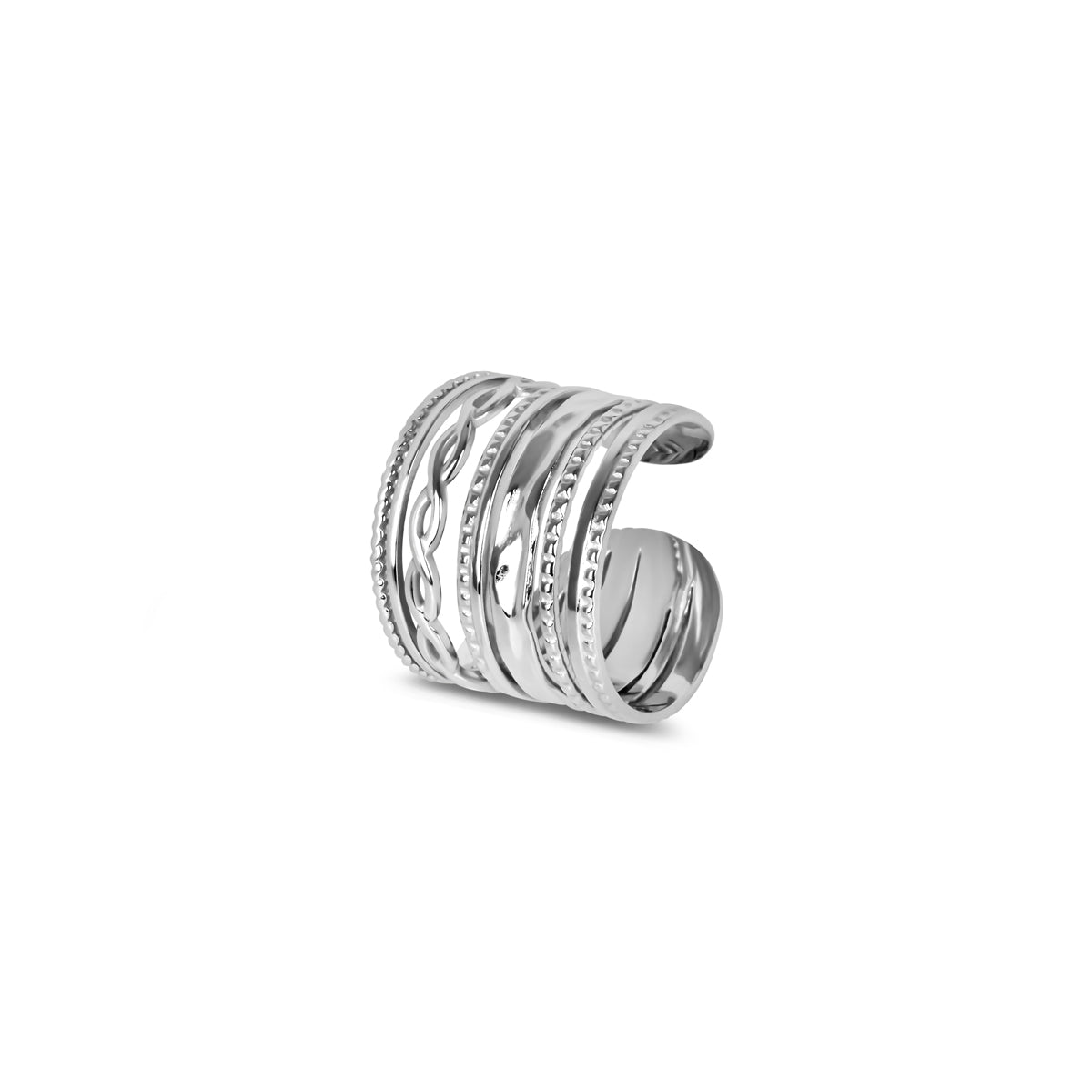 Adjustable Royale Ring - Silver