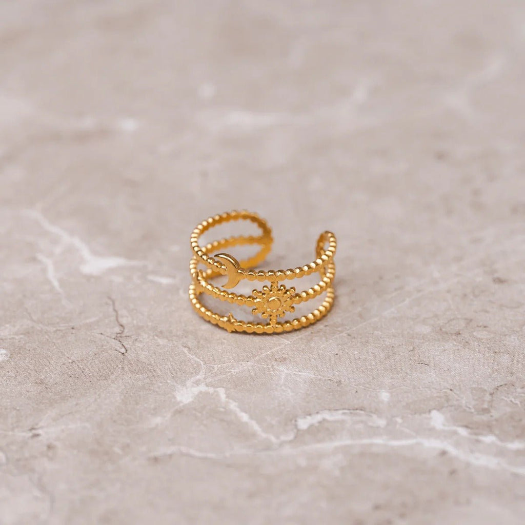 Adjustable Sky Ring Plated in 18K Gold