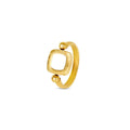 Rotating Square Charm Ring Plated in 18k Gold