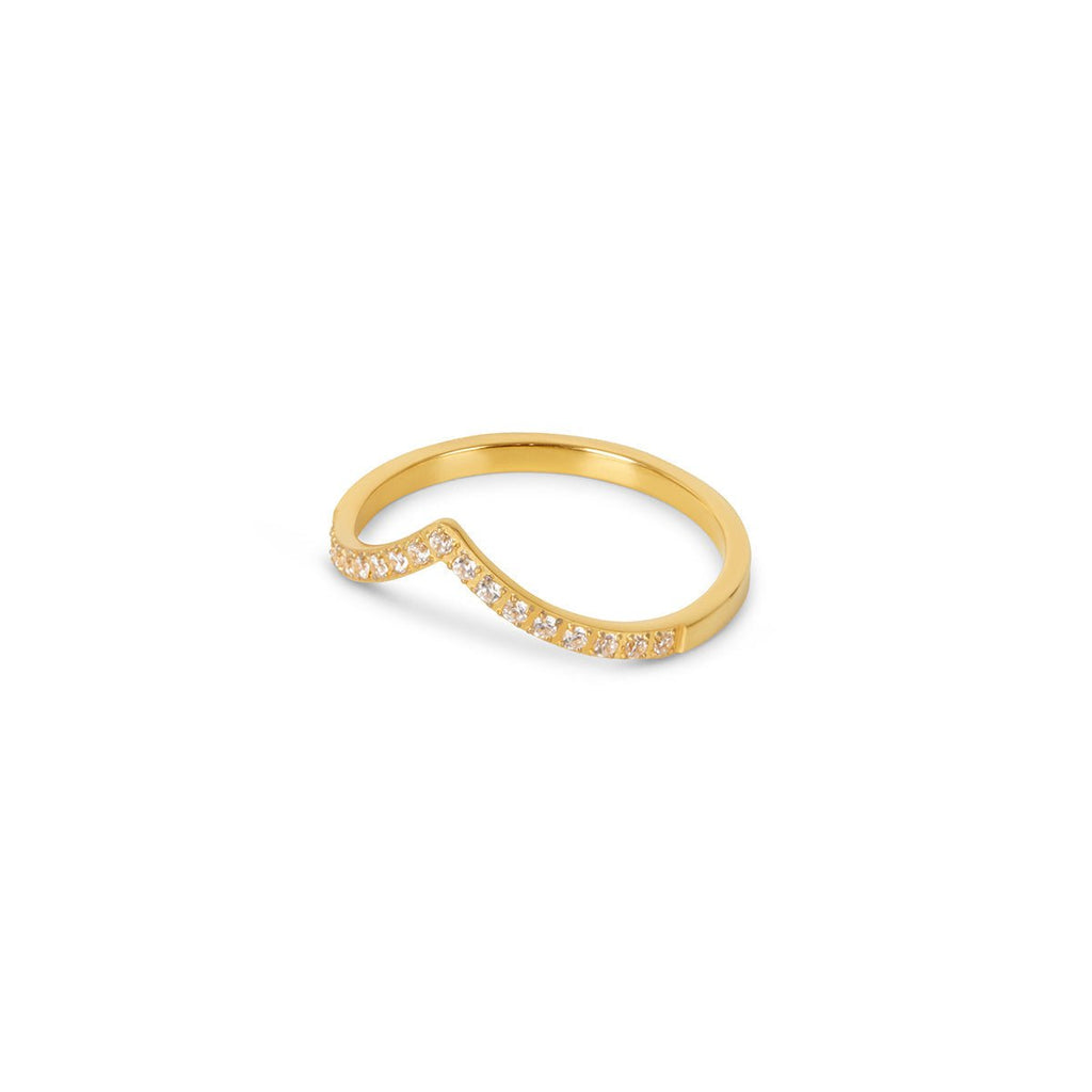 Trinity Ring Zirconia Plated in 18K Gold