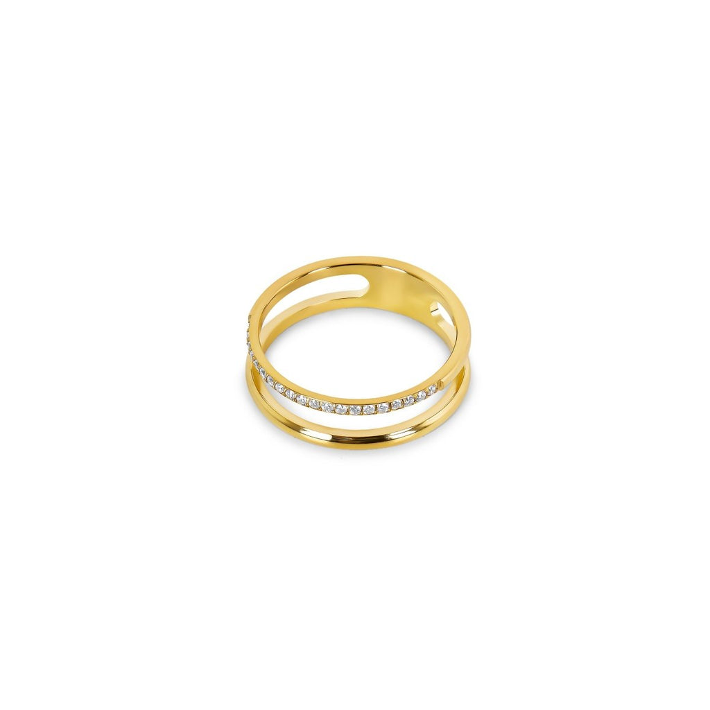 Vienne Double Ring Plated in 18k Gold