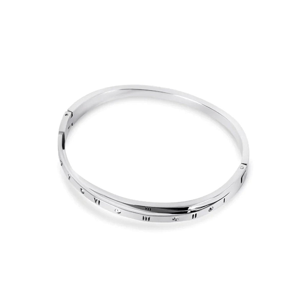 Intertwined Roman Numeral Bracelet - Silver