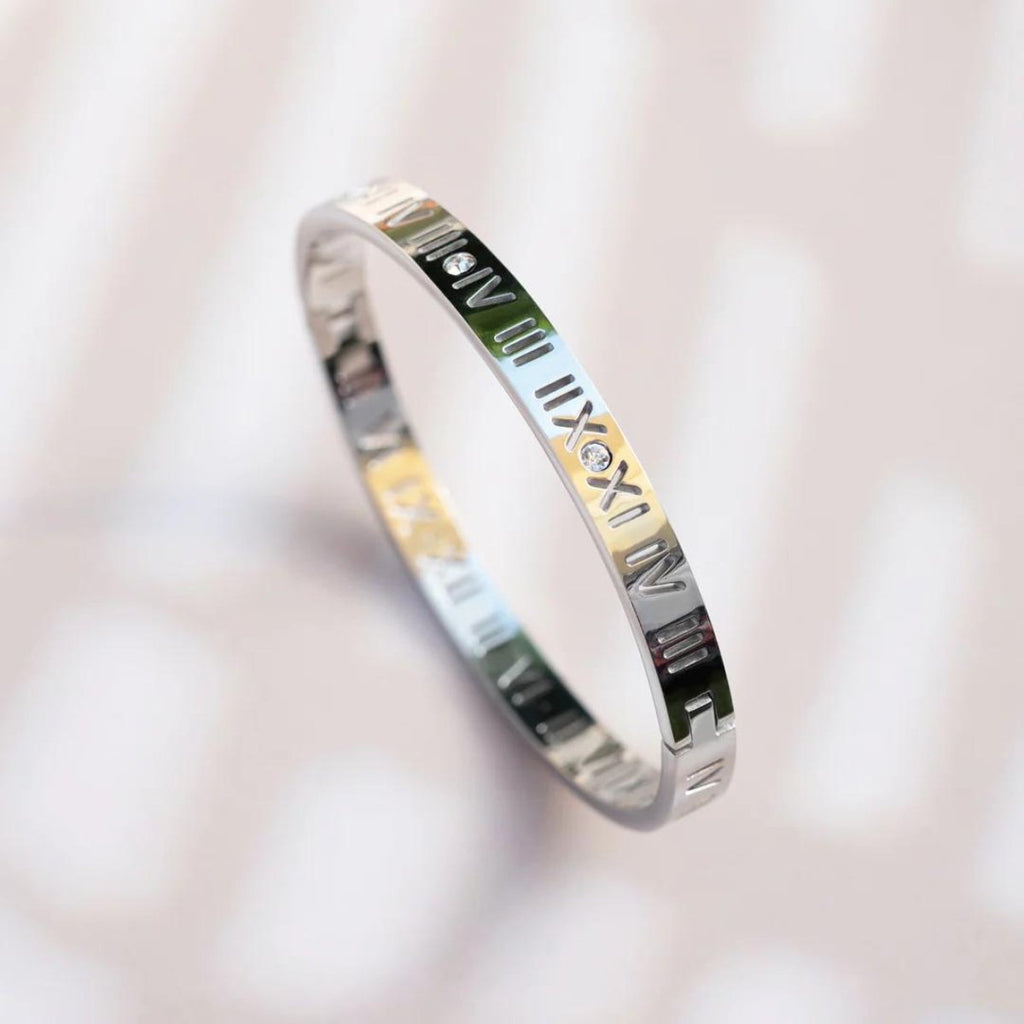Roman Numerals Bracelet - Silver