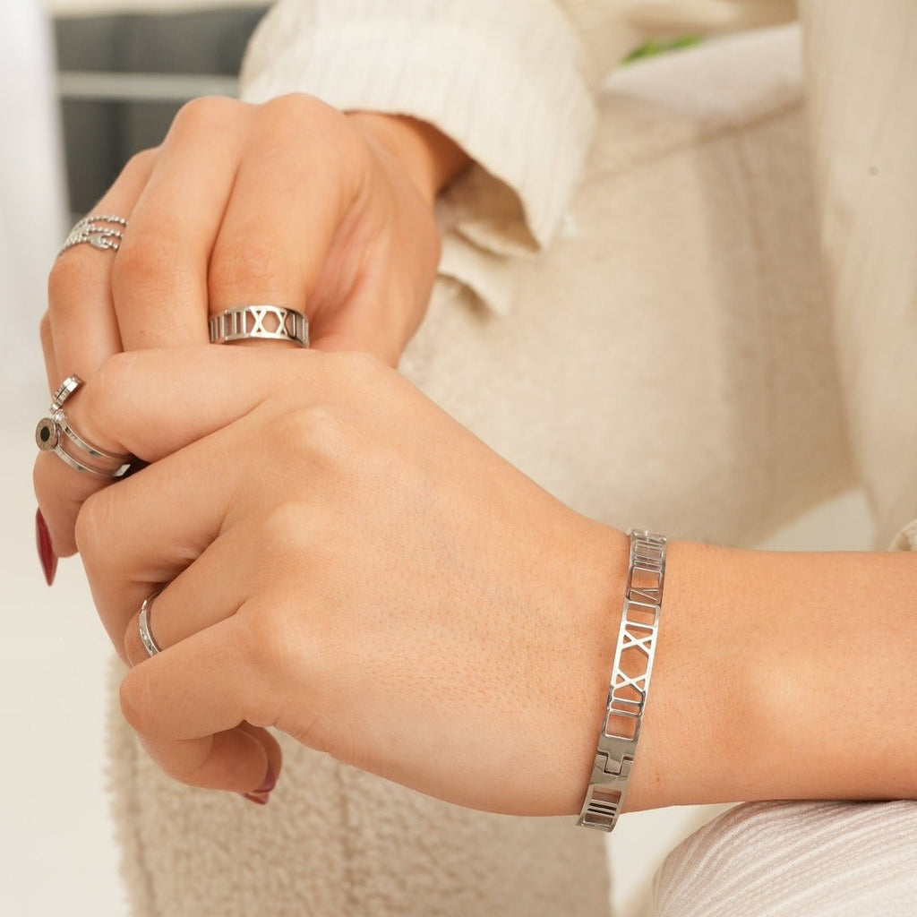Roman Numeral Bracelet - Silver