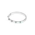 Aqua Stone Bracelet - Silver