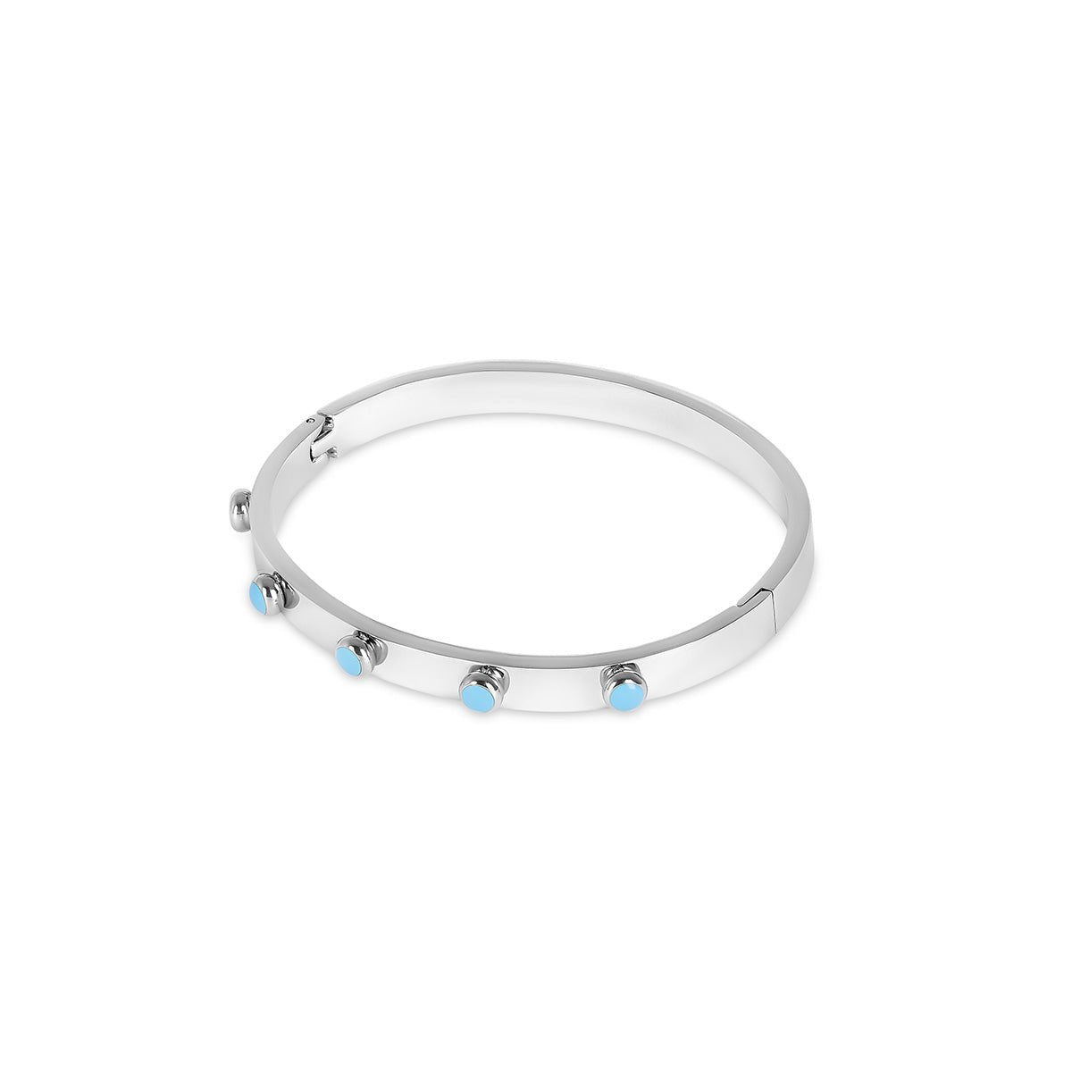 Aqua Stone Bracelet - Silver