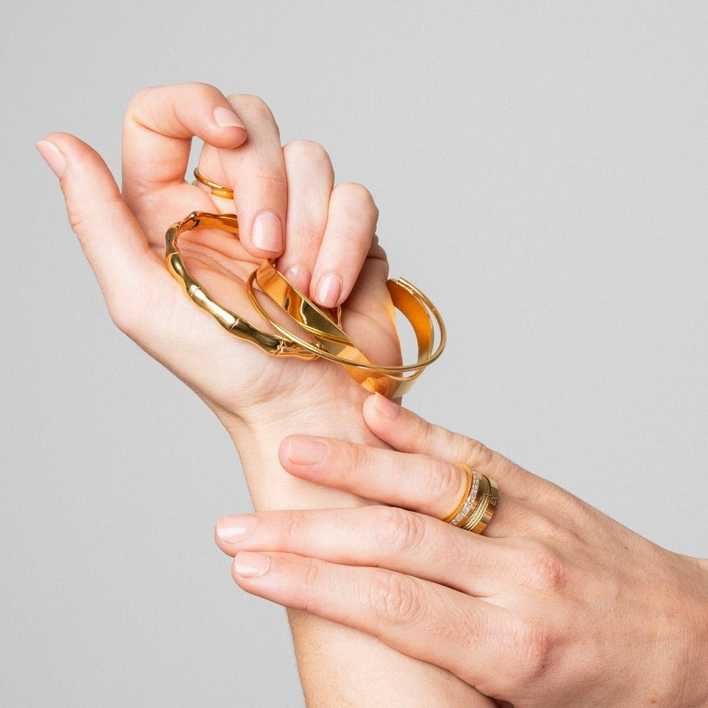 Bamboo Bracelet Plated in 18k Gold