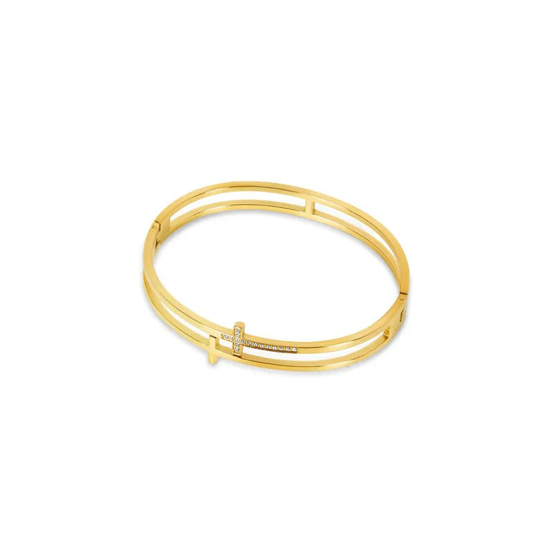 Gold-Plated Cross Bracelet 18k