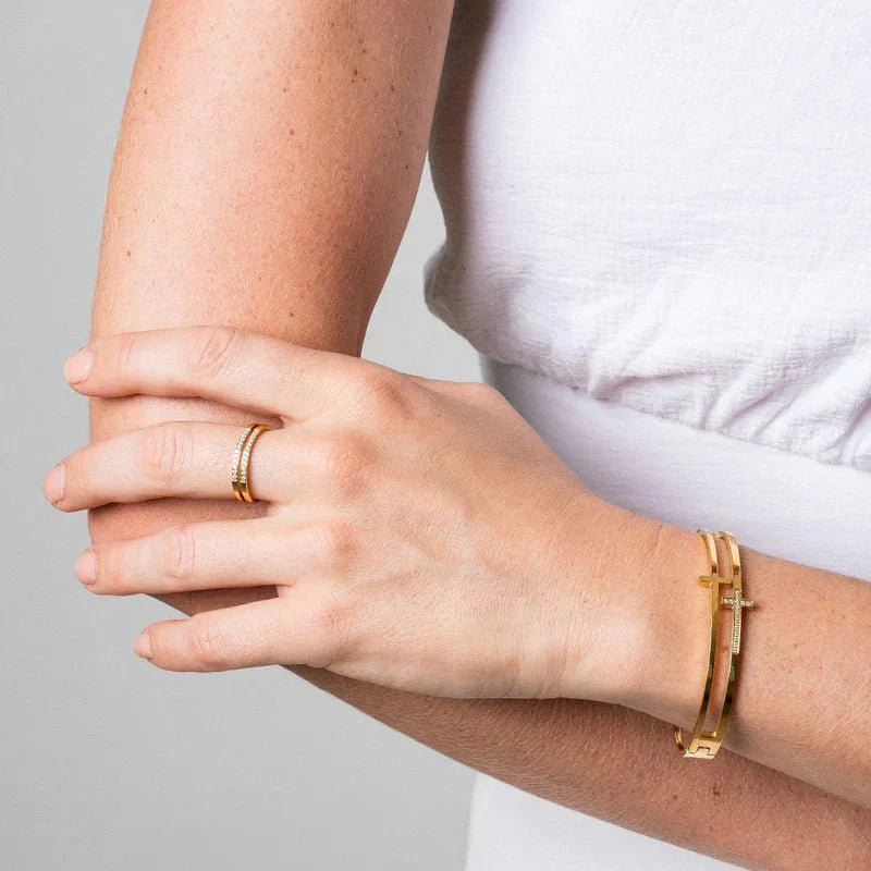 Gold-Plated Cross Bracelet 18k