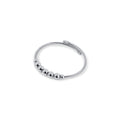 Adjustable Anti-stress Bracelet with Beads - Silver